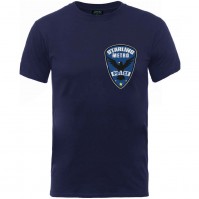 Official DC Comics men's blue t shirt: arrow starling metro badge-S