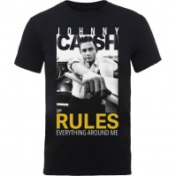 Johnny Cash Mens Short Sleeve T-Shirts Rules Everything Official Merchandise S