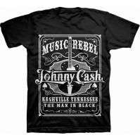 Johnny Cash Mens Short Sleeve T-Shirts Music Rebel Official Merchandise S