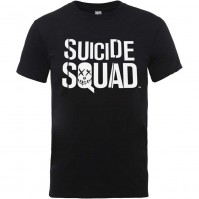 Suicide Squad Logo Black Mens T-Shirt Film Movie Batman Harley Quinn Official-L