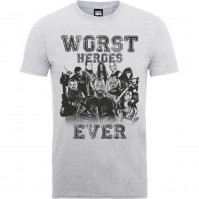 Suicide Squad Worst Heroes Ever Gang Image Mens Grey T Shirt Official DC Comics