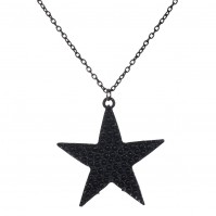 Black Star Pentagram Witch Necklace Chain Pendant Ladies Girls Goth Tattoo Lace