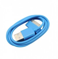 2 x Blue iPod iPhone Cable USB Charger Wire Cord 3G 3GS 4 4G 4GS Apple Touch iPad
