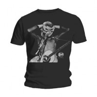 David Bowie Acoustics Official Mens Black Short Sleeve T-Shirt Retro Vintage Small