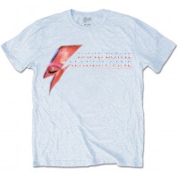David Bowie Aladdin Sane Eye Flash Official Mens Blue T-Shirt Retro Vintage 