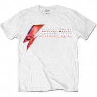 David Bowie Aladdin Sane Eye Flash Official Mens White T-Shirt Retro Vintage Medium