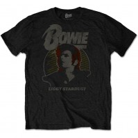 David Bowie Vintage Ziggy Black Short Sleeve Mens T-Shirt Official Classic Album Small