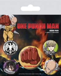One Punch Man Official Destructive Characters Classic Set Of 5 Badge Pack Pin Anime