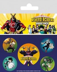 My Hero Academia Official Characters Classic Set Of 5 Badge Pack Pin Anime