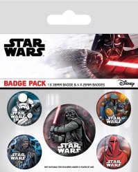  Star Wars Official Dark Side Set Of 5 Badge Pack Pin Darth Vader Stormtrooper