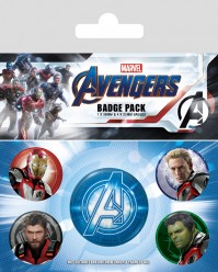 Marvel Comics Avengers Endgame Thor Hulk Official Set Of 5 Badge Pack Pin Badge