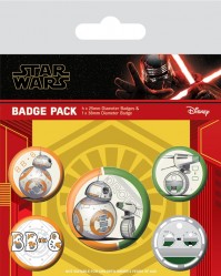 Star Wars: The Rise of Skywalker Droids Set Of 5 Badge Pack Pin B B - 8 
