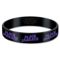 Black Sabbath Black Wristband Gummy Rubber Bracelet Band Logo Fan 100% Official