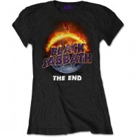 Black Sabbath The End Black Ladies Short Sleeve T-Shirt Women's Rock Official 