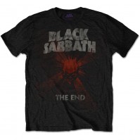 Black Sabbath Mens Black Short Sleeve T-Shirt The End Skull Shine Official Small