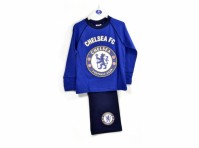 Chelsea FC Boys Kids Long Pyjamas Night Sleepwear Lion Crest Badge Blue 5 - 6 Years Official
