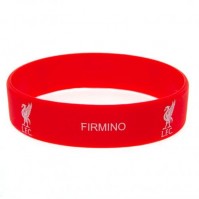 Liverpool FC Firmino Silicone Bracelet Red Wristband Gummy Rubber Badge Official