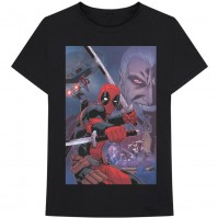 Marvel Comics Official Deadpool Composite Mens Black Short Sleeve T-Shirt Wilson Medium