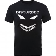 Disturbed Official Scary Face Candle Mens Black Short Sleeve T-Shirt Rock Band Medium