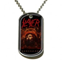 Slayer Repentless Logo Black Dog Tag Chain Album Cover Official Pendant
