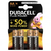 Duracell Plus Power Size AA 4 Pack Batteries Battery 1.5 Volt Alkaline LR6