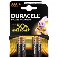 Duracell Plus Power Size AAA 4 Pack Batteries Battery 1.5 Volt Alkaline LR03
