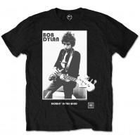 Bob Dylan Mens Black Short Sleeve T Shirt Blowing In The World Official Classic XXLarge