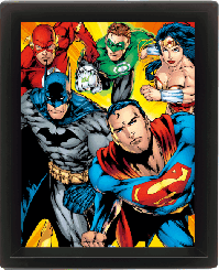 DC Comics Heroes Justice League 3D Motion Movie Poster Flash Batman Official
