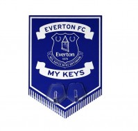Everton FC Football Club Crest Badge Blue White Sign Key Holder Hooks Official