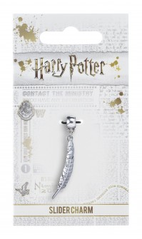 Harry Potter Official Feather Quill Slider Charm Bracelet Necklace Jewellery