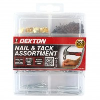 500 Nail Tack Pins Assortment Storage Case Home DIY Workshop Push Woodwork Piece