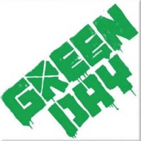 Green Day Logo White Green Steel Metal Fridge Magnet Official