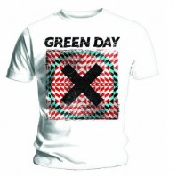 Green Day Mens Xllusion White T Shirt Short Sleeve Official Rock Band XXLarge