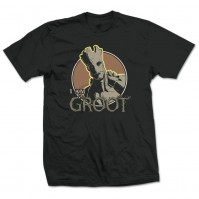 Marvel Small Black Mens T Shirt Guardians Of The Galaxy I Am Groot Official