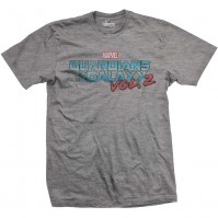 Mens Grey Short Sleeve T Shirt Guardians of the Galaxy Vintage Logo Official Small