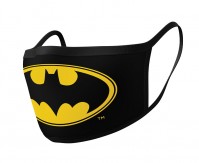 DC Comics Official 2 Pack Batman Logo Adult Face Covering Masks Reusable Wash
