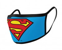 DC Comics Official 2 Pack Superman Logo Adult Face Covering Masks Reusable Wash