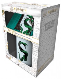 Harry Potter Official Intricate Slytherin Mug Coaster Key Chain Ring Gift Set