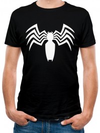 Venom White Logo Black T - Shirt Unisex Mens Ladies Marvel Movie