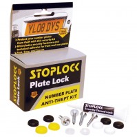 Stoplock Number Plate Lock Anti Theft Kit Front And Rear Adhesive Fasteners Caps
