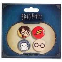 Harry Potter Official Cutie Button Pin Badge Hogwarts Jewellery Gryffindor