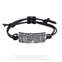 AC/DC Bracelet Lighting Logo Wrist Strap Pewter Alchemy Rock Adjustable Official