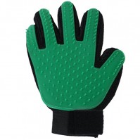 Green Right Hand Pet Deshedding Glove Cat Grooming Cat Dog Fur Cleaning Brush Remover