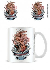 Ilustrata Official Dragon Ramen Ceramic Tea Coffee Mug Cup Novelty Funny Funky