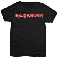 Iron Maiden Men Black Logo Short Sleeve T-Shirt Official Fan Merchanside Small