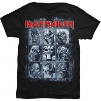 Iron Maiden Official Nine Eddies Mens Black Short Sleeve T-Shirt Band Logo