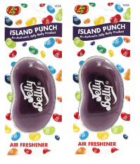 Pack Of 2 Jelly Belly Bean Island Punch 3D Car Home Office Air Freshener Fragrance