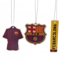 Pack of 3 Air Fresheners Football Team Club Hanging Crest Car Official Fan Barcelona