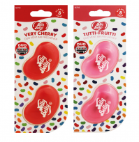 Pack Of 2 Jelly Belly Very Cherry And Tutti Fruitti Mini Vent 3D Gel Duo Pack Air Freshener Car