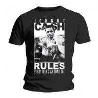 Johnny Cash Mens Short Sleeve T-Shirts Rules Official Merchandise S